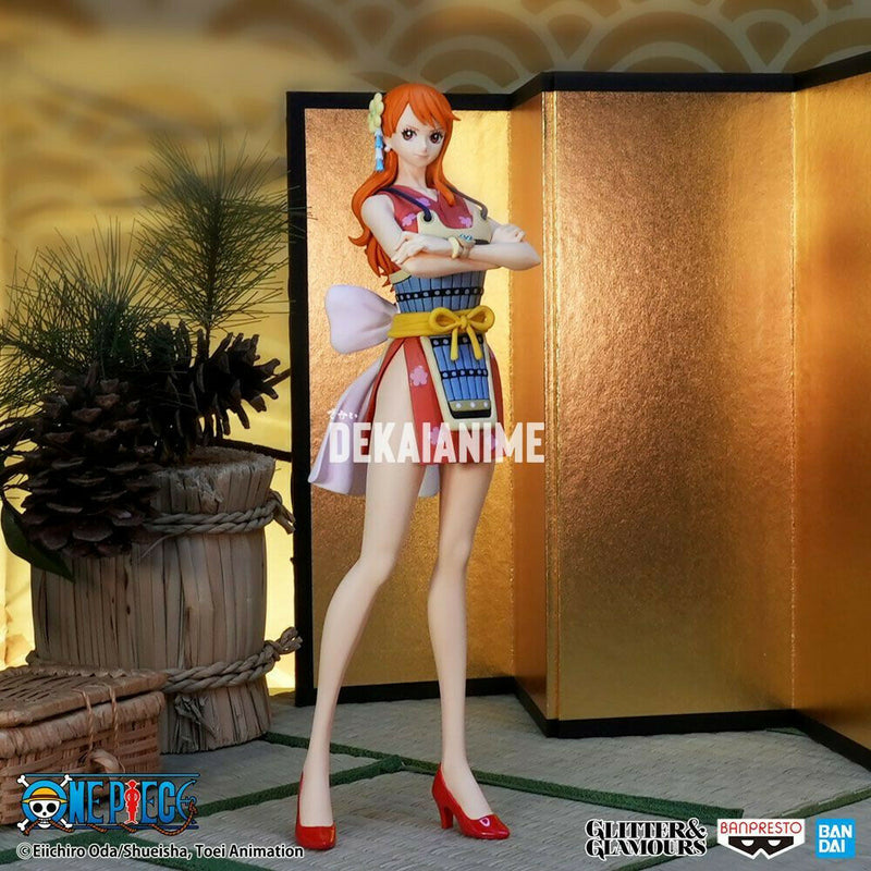 Action Figure One Piece - Nami Kung Fu Glitter & Glamours Blue