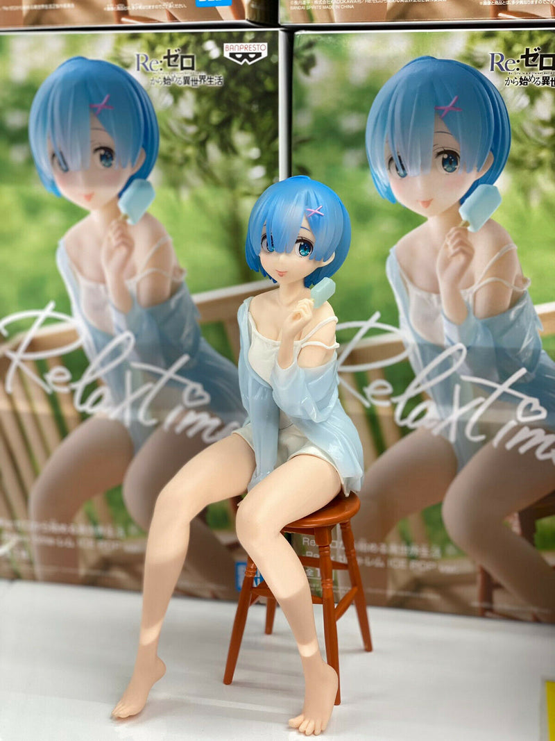 Re:zero Starting Life in Another World Relax Time Rem Ice Pop figure Banpresto